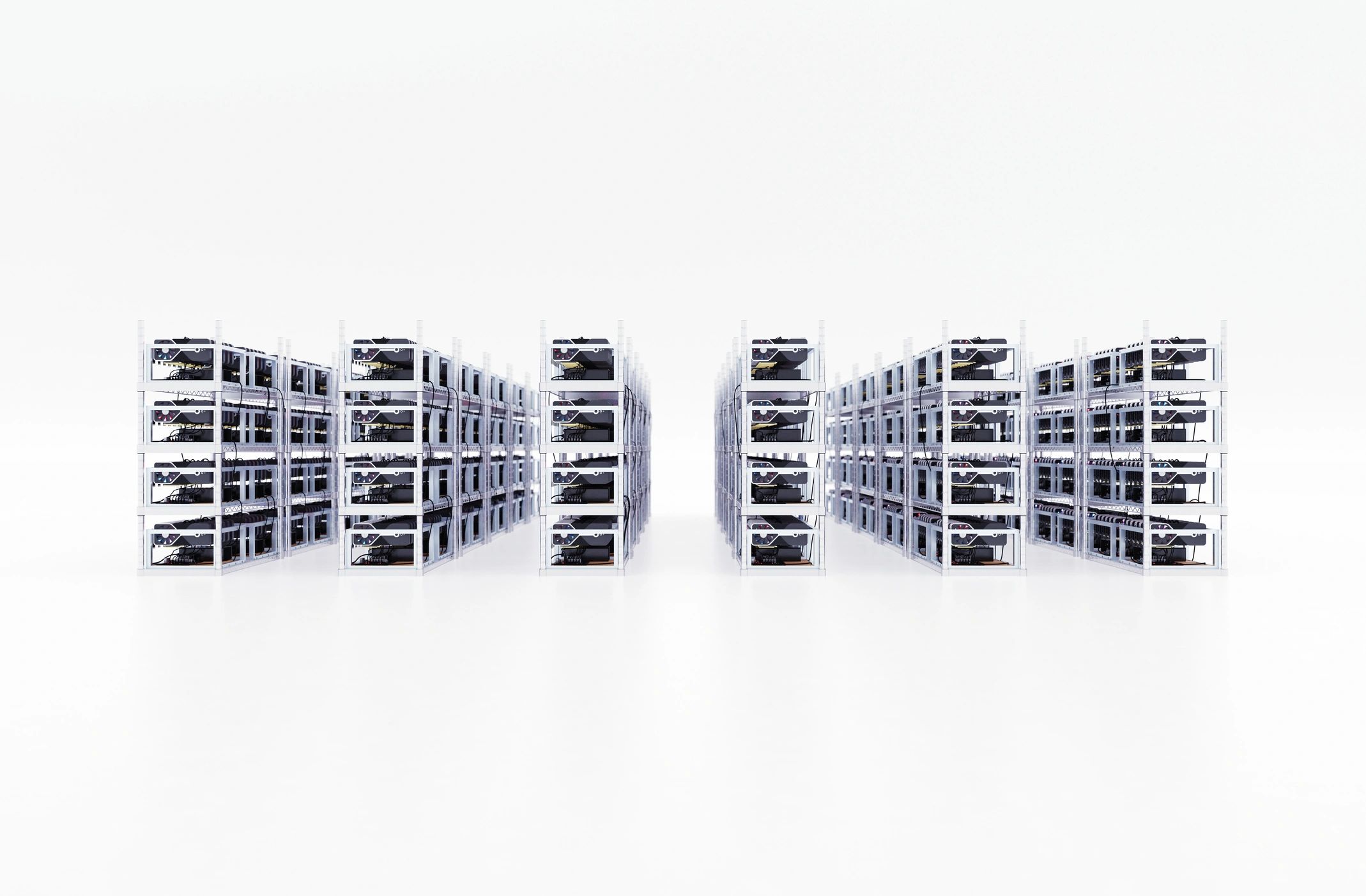 Technical battery rack environment representing commercial storage